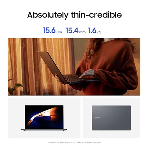 Samsung Galaxy Book4 (Gray, 16GB RAM, 512GB SSD)| 15.6" Full HD Screen| Intel i5 14th Gen 120U Processor| Windows 11 Home| MS Office 2021| Fingerprint Reader| Intel Iris XE Graphics| RJ45 LAN Port