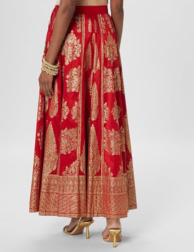 BIBA Women Printed Mix and Match(Skirt CO19862_RED_XL)