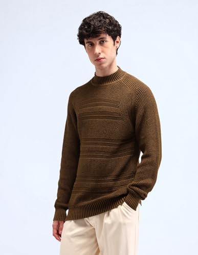 Patterned Knit Cotton Sweater