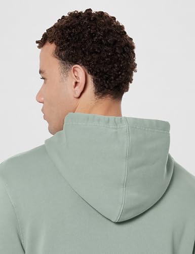 GAP Men's Full Sleeve Hooded Neck Standard Fit Brushed Sweatshirt,Lt. Green,L