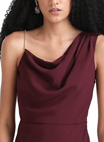 Kazo Women's Polyester Bodycon Midi Casual Dress (124488PRTRYLL_Red