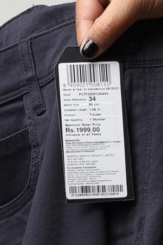 Men Navy Solid Super Slim Fit Chino Casual Trousers