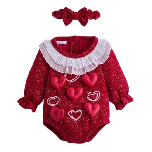 Hopscotch Heart Applique Onesie with Headband (12-18 Months)