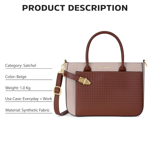 Lavie Signature Women's Astoria Satchel Bag | Satchel Handbag for Work | Ladies Purse | Stylish Shoulder Bag | Gift for Women