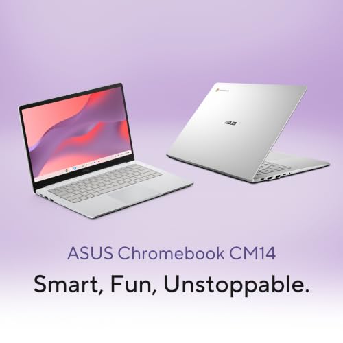 ASUS Chromebook CM1405 (2026), Smartchoice, MediaTek Kompanio 540 Processor, 4GB RAM, 128GB SSD, FHD, 14"(35.5 cm), 60Hz, Chrome OS, Pure Grey, 1.37 Kg, CM1405CM4A-S60101, Thin & Light Laptop