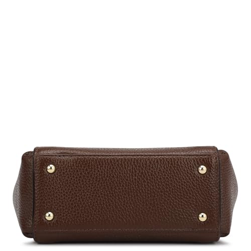 Da Milano Leather Satchel for Women - Brown