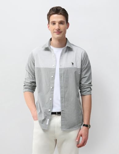 U.S.Polo Association Men's Solid Regular Fit Shirt