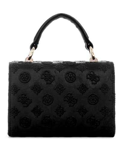 GUESS Women's Black Printed Satchel Bag| Ladies Purse Handbags | Gift For Ladies