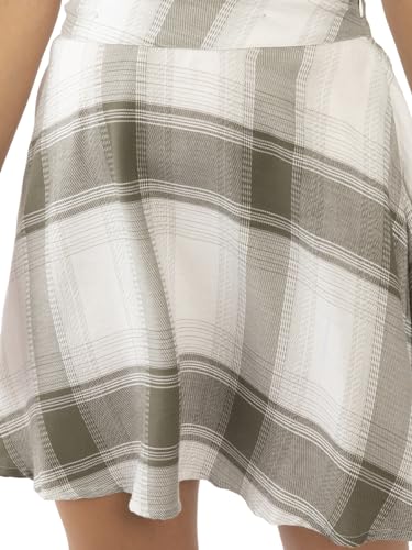 Zink London White Checked Skirt for Women