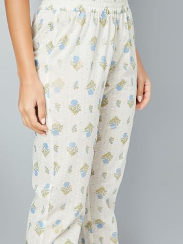 Max Women's Cotton Blend Kurta Set (CTKST54058_Off White