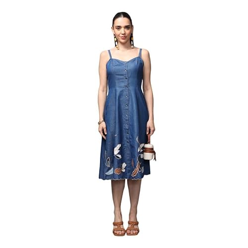 Kazo Torino Midi Dress (Blue_XXL)