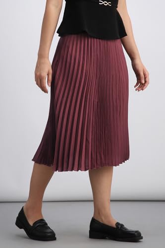 Women Maroon Solid Formal Skirt