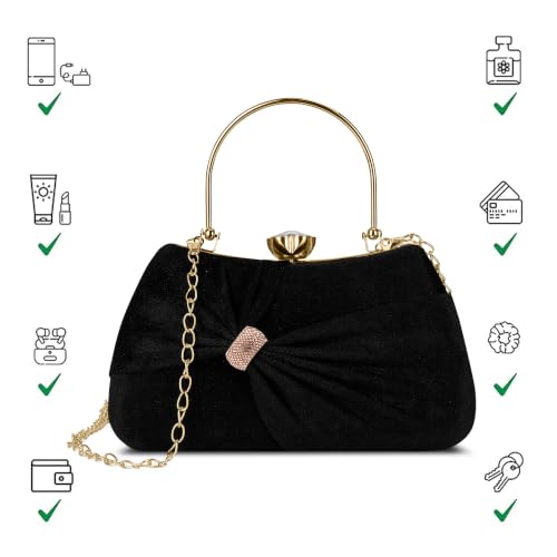 Lavie Women's Sitara Handle Frame Clutch | Ladies Purse | Gift For Women