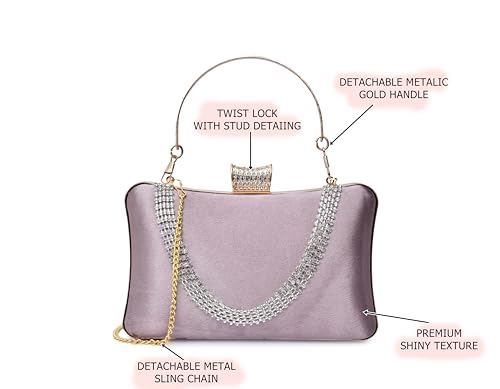 For The Beautiful You curve chain Women's Clutch (Pink1)