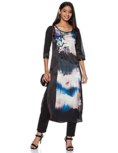 W for Woman Women's Straight Kurta (16AUS11190-57874-6-GREY)