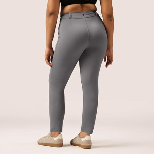 BlissClub Womens Ultimate Cigarette PantsGowri Grey SmokeL - Tall