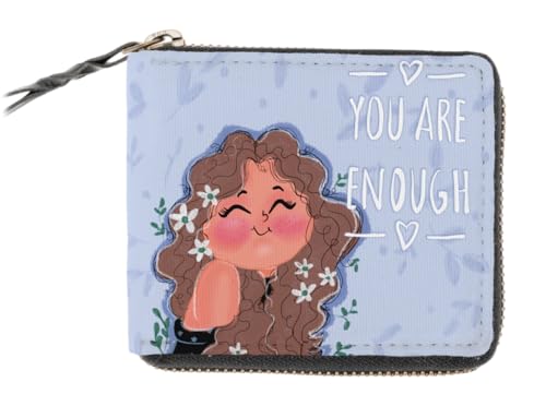 Kalankit Small Vegan Leather Wallet | Mini Bi-Fold Purse for Women | Slim Card Holder | Practical for Daily Use | A Nice Valentine Gifting Option for Women & Girls|You are Enough!