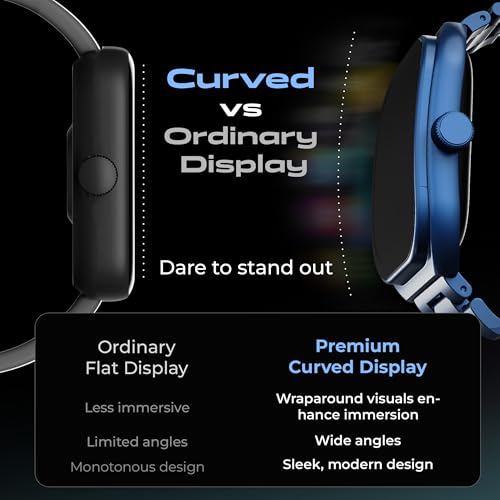 GOBOULT Trail Smartwatch 2.01" 3D Curved HD Display, BT Calling 5.3, 600 Nits Brightness, IP68, 190+ Watchfaces, 120+ Sports Modes, AI Voice Assistant, SpO2 Monitoring (Rose Gold)