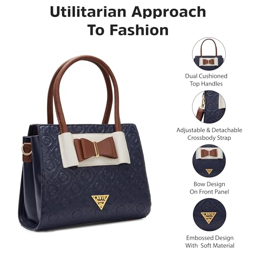 Lavie Signature Women's Geneva Colourblock Satchel Handbag for Women | Satchel Bag for Work | Ladies purse | Stylish Shoulder Bag | Gift For Women