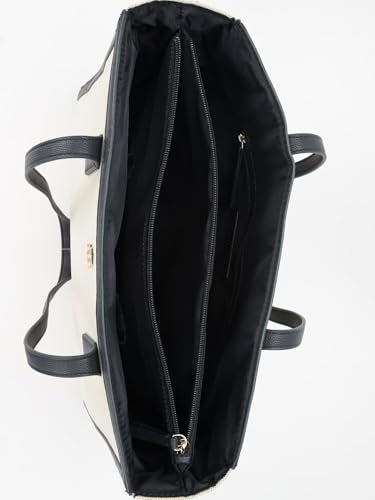 Tommy Hilfiger Self-Design Blue Polyester Tote Bag