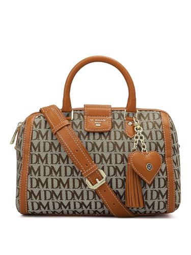 Da Milano Genuine Leather Orange Satchel (Small) (01416)