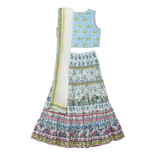 BIBA Girls PRINTED STRAIGHT KID(KWSUMMER ZEST5830_WHITE_15)