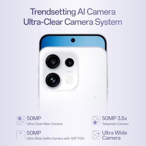 Oppo Reno16c 5G (Stellar Purple, 8GB, 256GB) | 50MP 3.5X Telephoto Camera | 4K Video | AI Remix Collage | 7000mAh 80W SUPERVOOC | ColorOS 16 | IP69K | Dimensity 7300