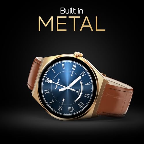 Fire-Boltt Phoenix Nova Smartwatch 1.43” Slim Super AMOLED Display 466x466 Pixel Always-On Display Bluetooth Calling, Health Tracker for Men & Women Chestnut Leather