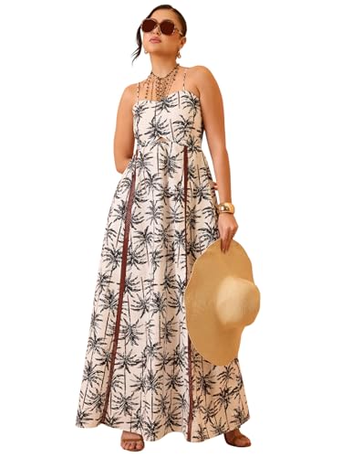 Pink Paprika by Sassafras Women's Black Printed Strappy Padded Midi Dress-S