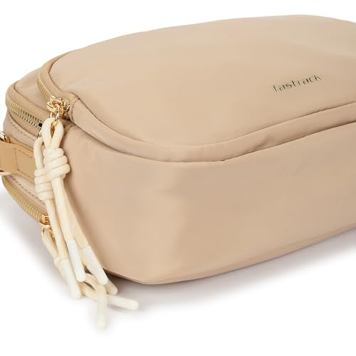Fastrack Cloud Carry Sling | Lightweight Nylon Sling Bag for Women | Dual Compartments, Organiser Pockets & Adjustable Webbing Strap