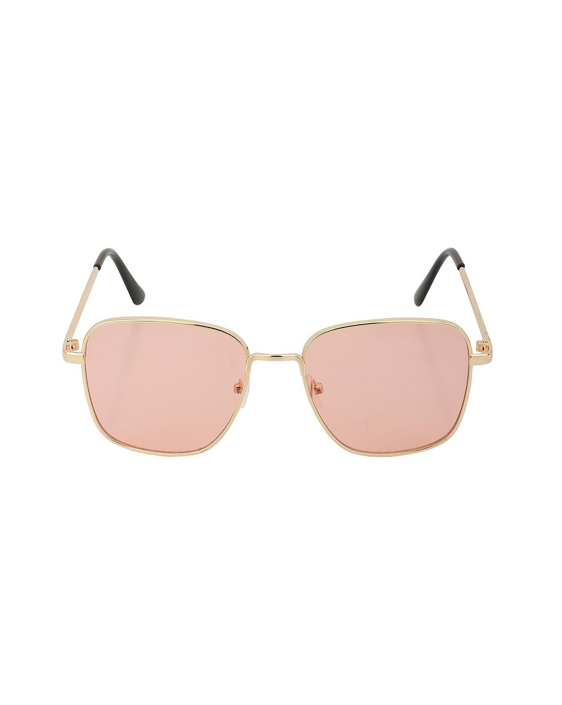 Carlton London Gold with Black toned and Pink UV Protected Lens Square Sunglass for Women