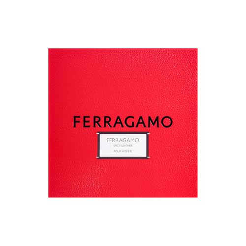 Ferragamo Spicy Leather Set for Men (Eau de Parfum 100ml + Shampoo & Shower Gel 100ml + Pen Spray 10ml)