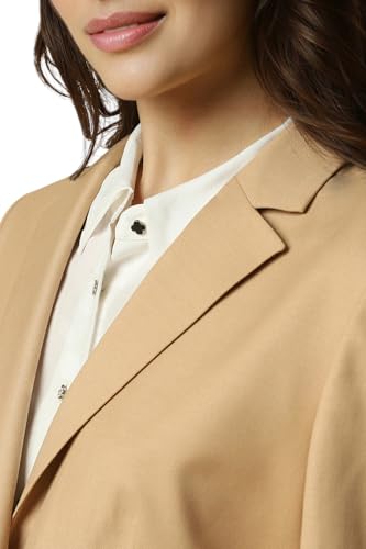 Allen Solly Women's Blazer (AHBZERGPZ50905_Beige