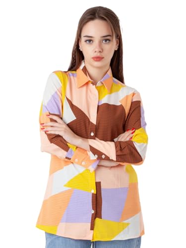 Zink London Women's Multi-Colored Printed Regular Shirt