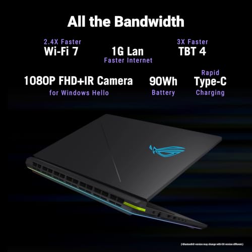 ASUS ROG Strix G16 (2026),Intel Core Ultra 9 290HX (Series 2),RTX 5070-8GB,32GB RAM (Upgradeable),1TB SSD,FHD+,16"(40 cm),300Hz,Win 11,M365 Basic(1Y),Office 24,Gray,2.6 Kg,G615LP-TS210WS,Gaming Laptop