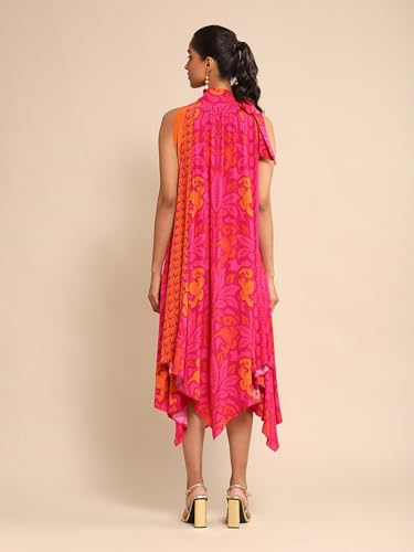 Ritu Kumar Fuschia Floral Print Dress
