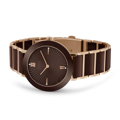BERING Round Analog Brown Dial Women Watch - 11435-762-I | Bering Watches