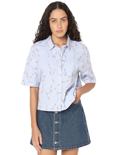 VERO MODA Women Solid Beige Viscose Regular Fit Shirt