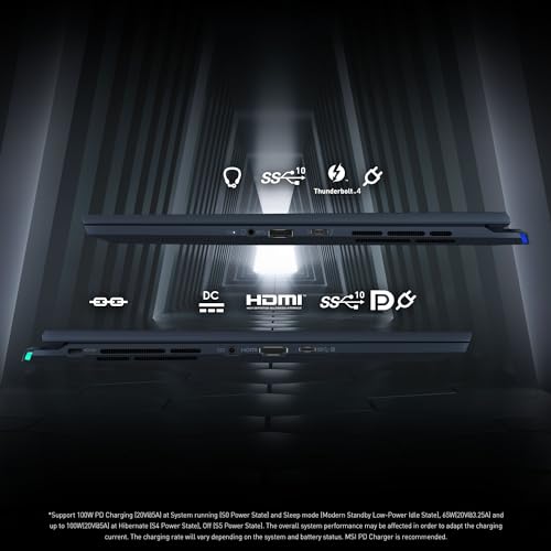 MSI Stealth 14 AI Studio, Intel 1st Gen. Ultra 7 155H,Built-in AI, 36CM FHD+ 165Hz Gaming Laptop(16GB/1TB NVMe SSD/Windows 11 Home/NVIDIA GeForce RTX 4060, GDDR6 6GB/Star Blue/1.7Kg), A1VFG-053IN