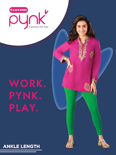 Lux Cozi PYNK Women's Solid Premium Cotton Lycra Ankle Length Leggings_COZI_PYNK_Ankle_Length_105_FS_1PC Crystal Pink
