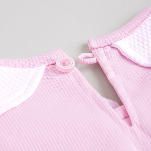 Hopscotch Girls Short Sleeves Pink 2-Pc Typographic Blouse & Denim Jeans (6-12 Months)