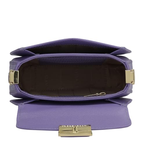 Da Milano Genuine Leather Purple Sling Bag (01791) (Small)