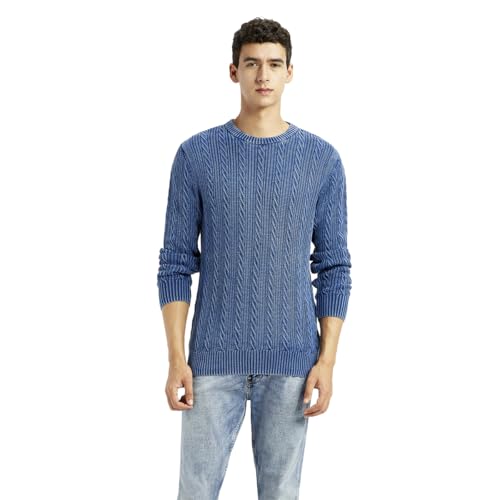 Levi's Men's Blue Crew Neck Sweater