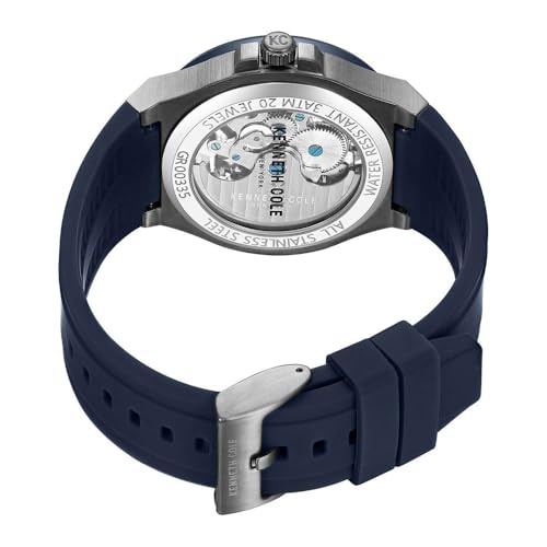 Kenneth Cole Automatic Automatic Blue Dial Stainless Steel Strap Watch for Men-KCWGZ0063903MN