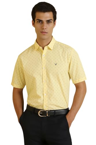 Allen Solly Mens Shirt ASSHQSPFK02900 Yellow