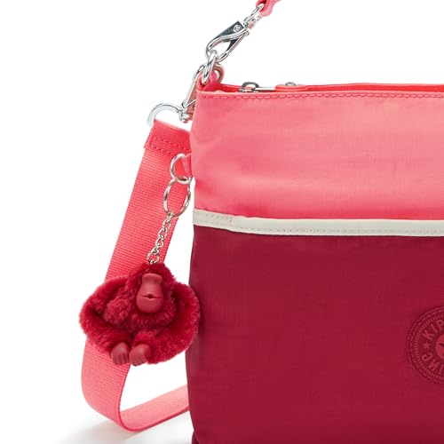 Kipling Hadia Shoulder Bag, Funky Red Bl, 8''L x 12''H x 4''D