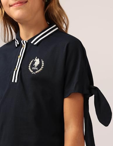 U.S. POLO ASSN. Girl's Regular Fit T-Shirt (UGTSH0434 Blue