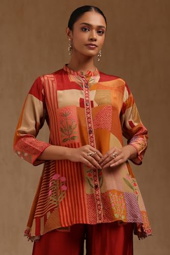 Soch Womens Multicolour Crepe Botanical Print Co-Ord Set