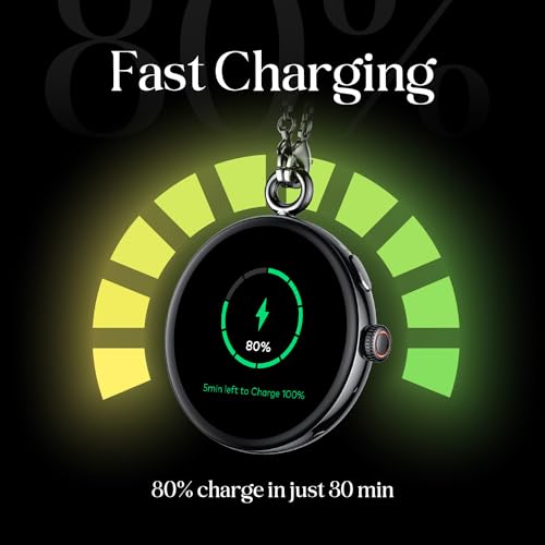 itel Unicorn Smartwartch with Single chip BT Calling, 1.43" AMOLED Display, 500 Nits Brightness, Rotating Crown, IP68 Waterproof, 200+ Watch Faces, 100% Charging Approx 70 mins (Dark Chrome)