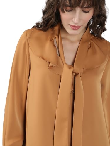 VERO MODA Women's Regular Fit Brown Top